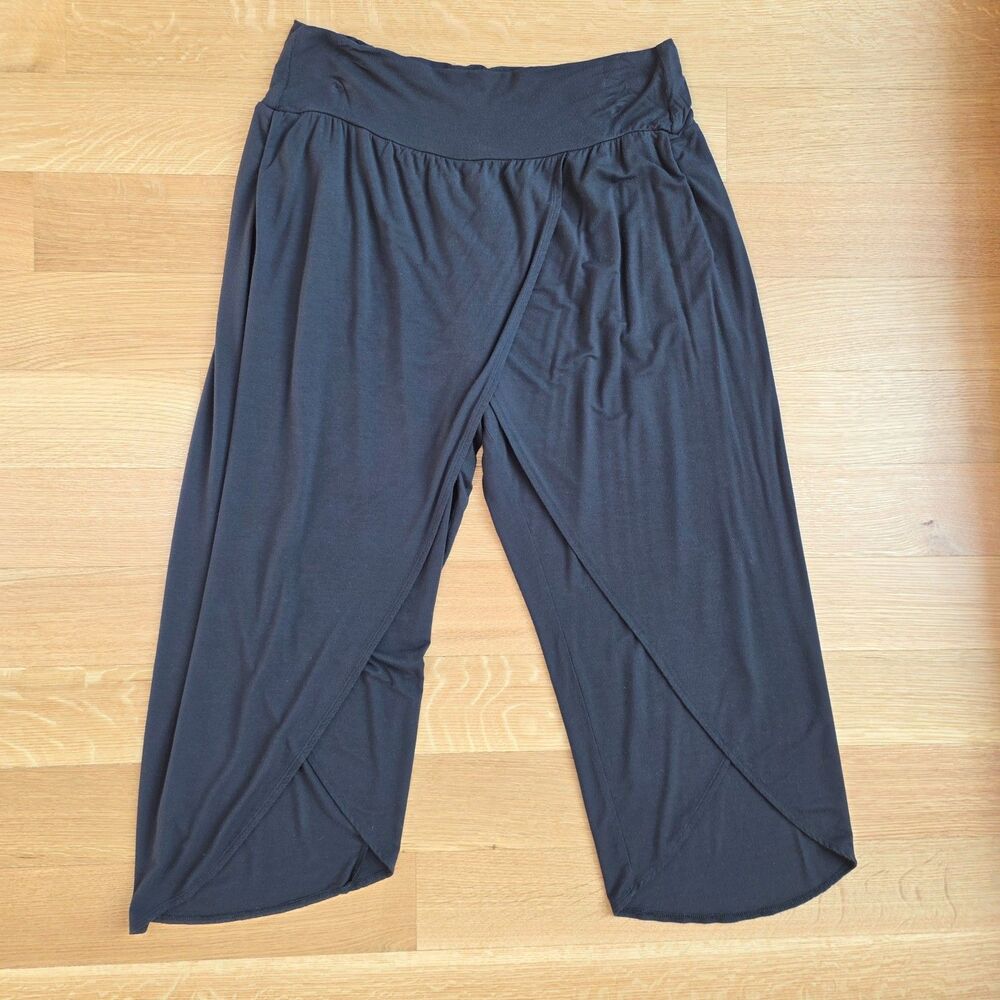 ATHLETA Release Pant Secured Wrap Split Leg Stretch Jersey Knit Yoga Coverup XL
